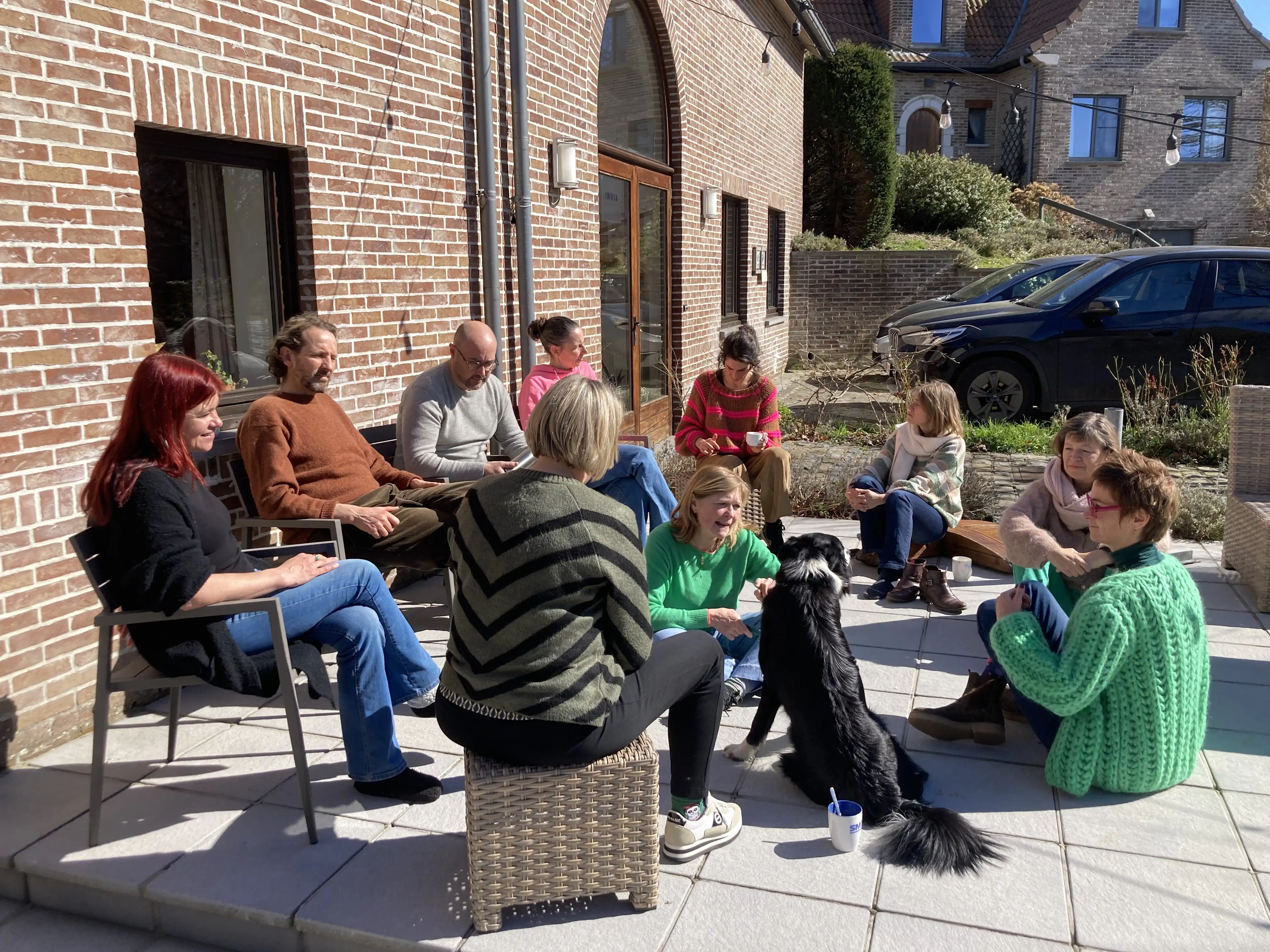 Training group during break