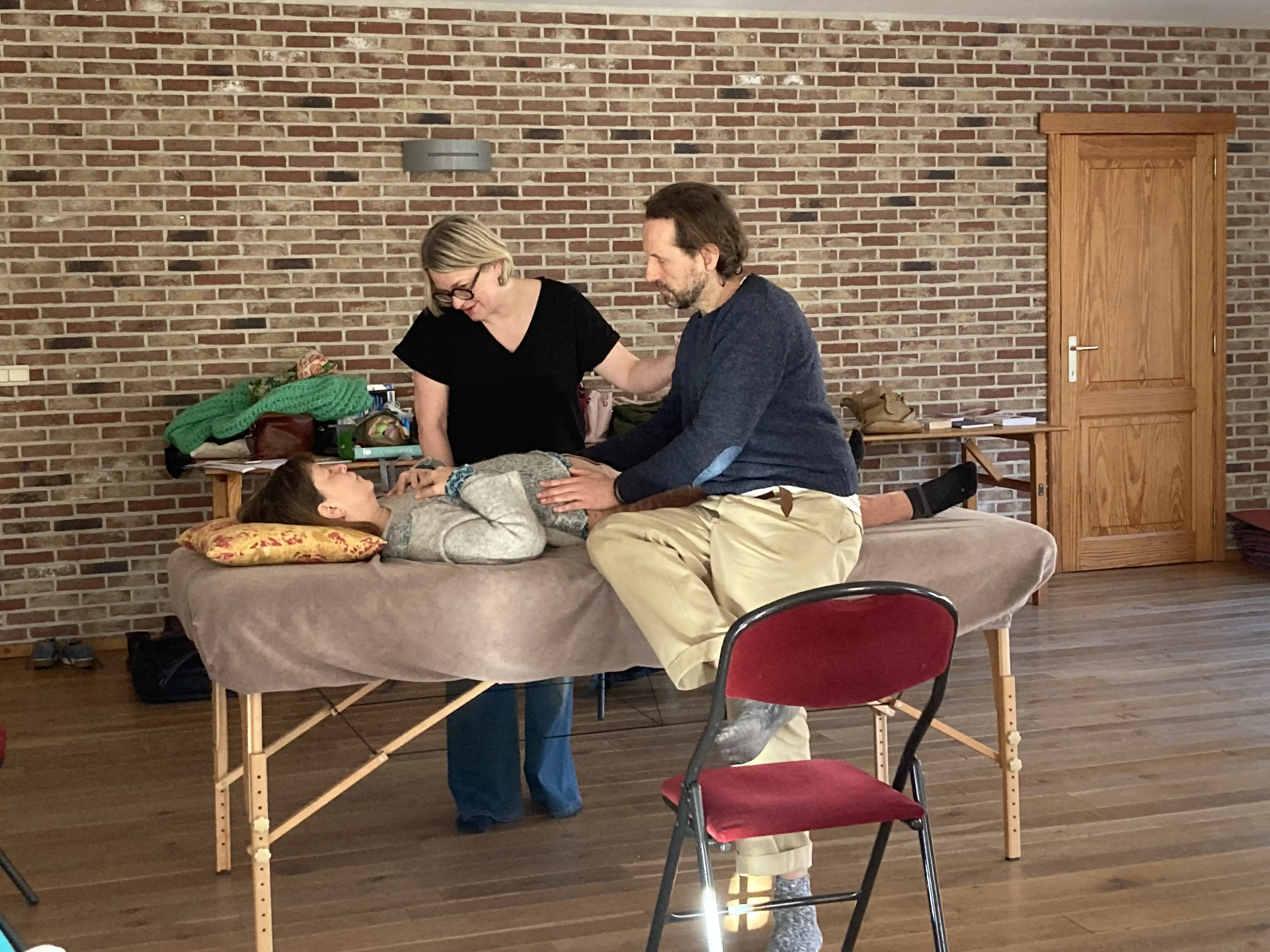 Craniosacral therapy hands-on session
