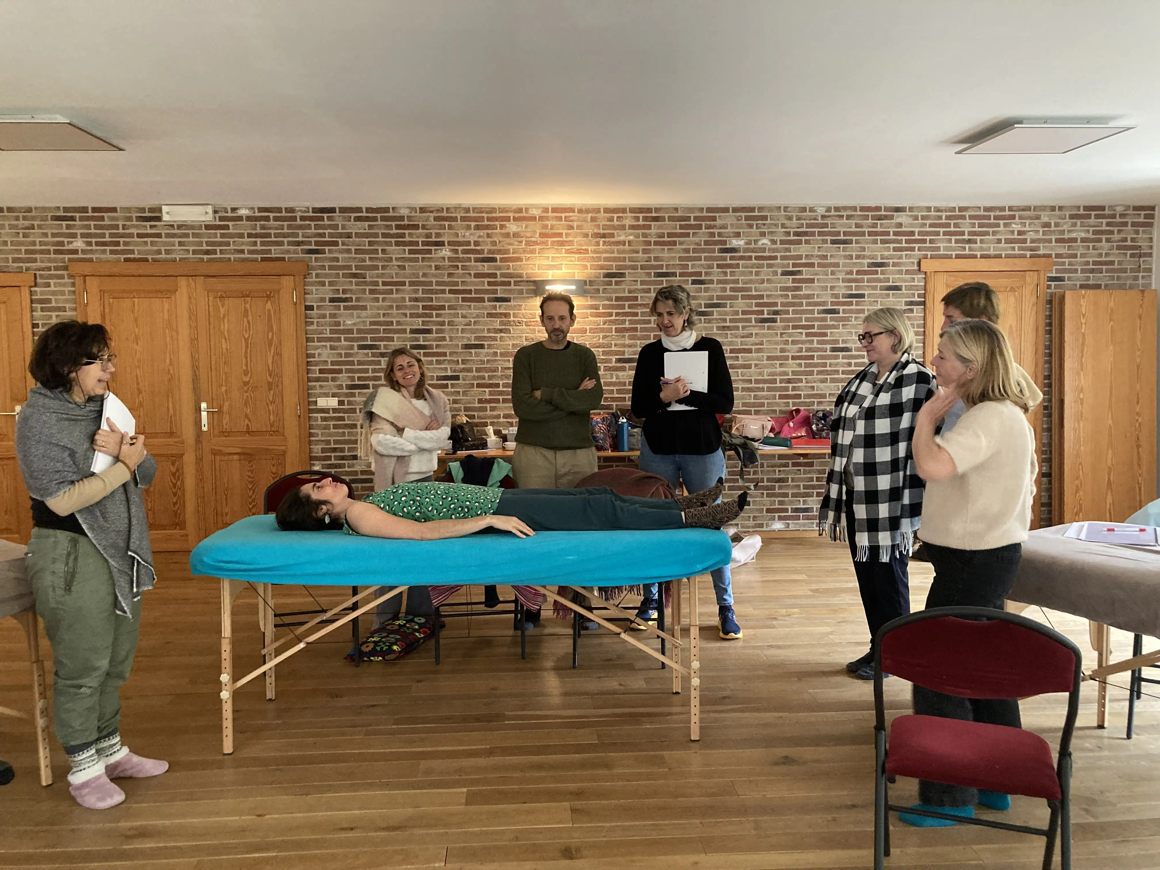 Craniosacral therapy training demonstration